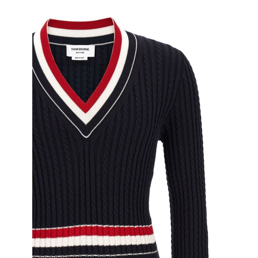 Thom Browne Men Rwb Intarsia Sweater - Picture 3 of 4